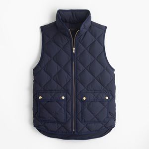 J. Crew Excursion Quilted Down Vest - Navy